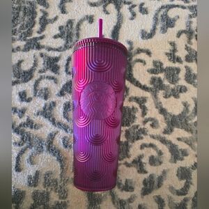 Starbucks Purple Scale Venti 24oz Tumbler Metallic Magenta
